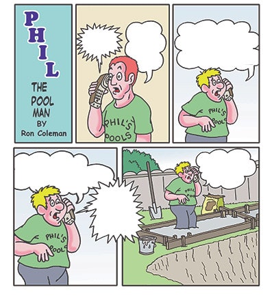 cartoon of Phil The Pool Man