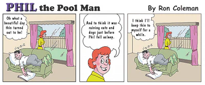 cartoon of Phil The Pool Man - winner