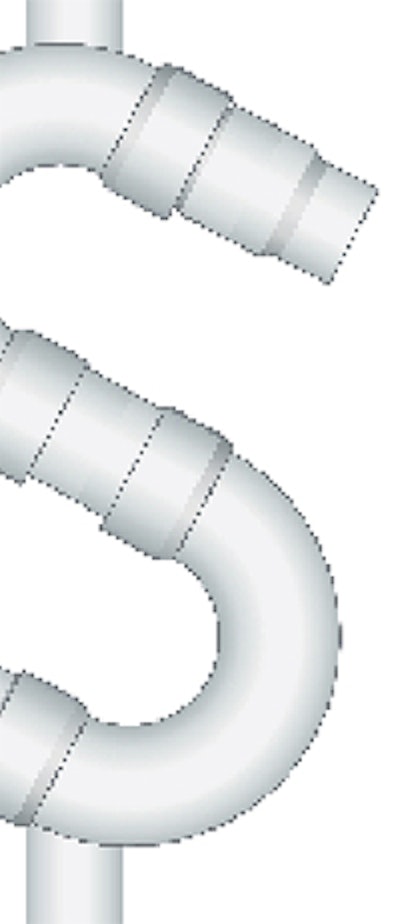 illustration of pipes in the shape of a dollar sign