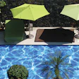 photo of a swimming pool cover that looks like a pool.