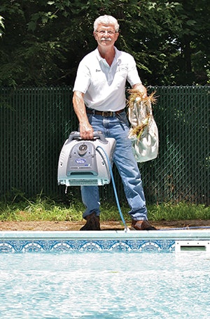 photo showing an automatic pool cleaner