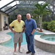 Me, on the right, with Jack Roberts, one of my mentors who gave me the opportunity to start building gunite pools.