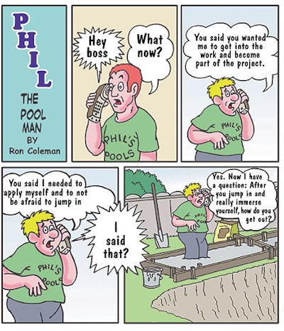 cartoon of Phil The Pool Man - winner