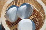 Chlorine tabs in a skimmer basket