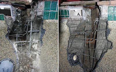 4. As my first day on this repair draws to a close, the affected area is now entirely open with all of the bad material removed. What started out looking like a minor surface crack has in fact impacted a surprisingly large area. Now it's time for the second phase of the process - the repair itself. - Click to enlarge