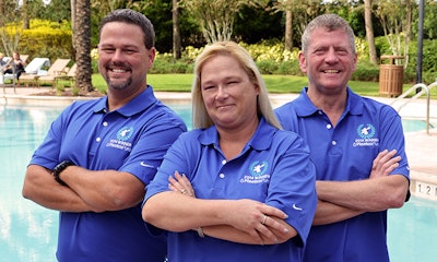 From left to right, the winners of the 2014 contest: Perfect Pool Guy Mark Mulder, Perfect Pool Gal Tricia Manley and Perfect Spa Guy David Wright.