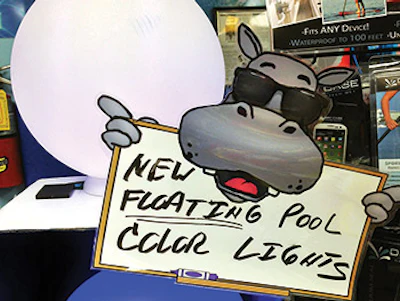 The hippo mascot appears throughout the store for branding purposes. - Click to enlarge
