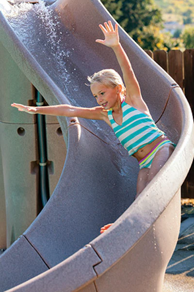 Whatever type of slide homeowners and builders choose for a given project, the objective remains the same - to provide hours of safe and energetic fun for kids of all ages. Courtesy S.R. Smith - Click to enlarge