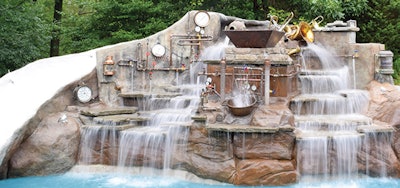 This project blends Caribbean and steampunk influences, and features old and new copper fittings, knobs, sprinkler heads and tubes, which provide a great hands-on area for fun and discovery.