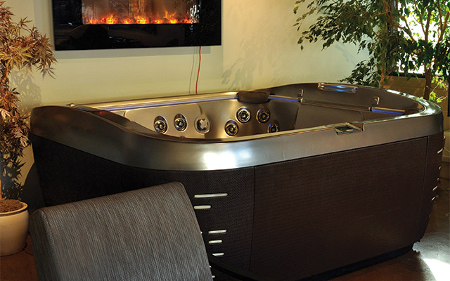 A look at how Juliet Phelps displays the J-500 in her store, Ajax Pool and Spa, Aspen, Colo.