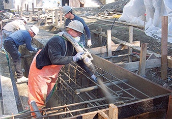 The shotcrete application technique is all-important in creating a pool shell that is not only durable, but will gain strength over time. The key to success is following well-established guidelines for mix design, application and curing.
