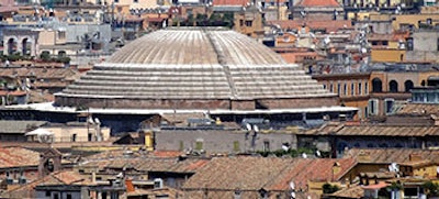 The Roman Pantheon is the world's largest unreinforced concrete dome.
