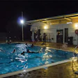 Fitzroy Crossing pool on a hot summer's evening.