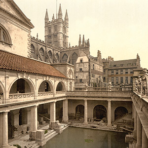 Roman Baths C1900 2 916 Tile
