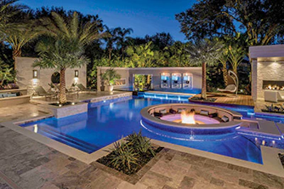 Category: Concrete, Geometric (601 sq. ft. or more) By: Ryan Hughes Design, Palm Harbor, Fla.