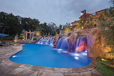 Category: Concrete, Freeform (601 sq. ft. or more) By: Caviness Landscape Design, Arcadia, Okla.