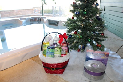 A holiday display of spa scents at All Seasons Pools & Spas (Orland Park, Il.).