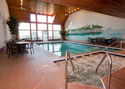 The indoor pool at Westwood Shores Waterside Resort.