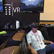 An attendee at the 2016 PSP Expo in New Orleans tries out Bullfrog’s virtual reality system.