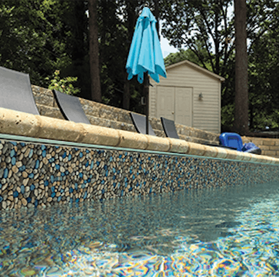 Inground Pool Liners - Vinyl Liner Pattern - Solid Aqua