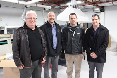 From left to right: Art Harre, Haviland chief sales officer; David O’Brien, Haviland national sales manager; Jeff Hammersmith, Baleco general manager; Carmine Domenicone, Baleco sales manager.
