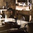 Interior shot of the hut at Robert Falcon Scott’s Antarctic base camp. Note the lack of a sauna.