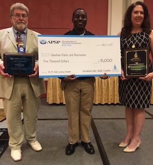 Left to Right: Ken Gregory, Pentair Aquatic Systems; Lt. Isaac Ampadu, Indian Health Service Office of Environmental Health & Engineering and Jody O'Grady, Taylor Technologies, Inc.