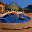 A mature ironwood tree was selected for its sculptural form, and serves as the reflected focal point enjoyed from all of the home's views. Primary colors were woven in to elicit a higher energy vibe, in keeping with the client's request for 'hacienda modern.' (All photos courtesy of Michael Woodall)