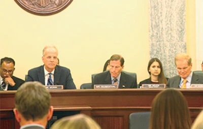 Senators Moran, Blumenthal and Nelson hear testimony from APSP president and CEO Rich Gottwald at the subcommittee hearing.