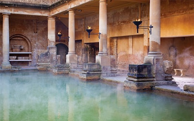 The Great Bath, part of the Roman baths in the U.K.