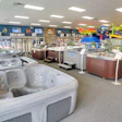 The showroom at Valley Pool & Spa.