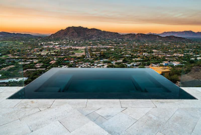 Category: Concrete Pools, Vanishing Edge (600 sq. ft. or less) By: Premier Paradise, Queen Creek, Ariz.