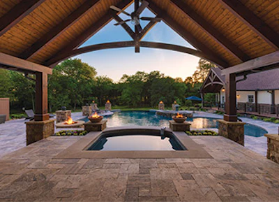Category: Concrete Pools, Freeform (601 sq. ft. or more) By: J.Brownlee Design, Franklin, Tenn.