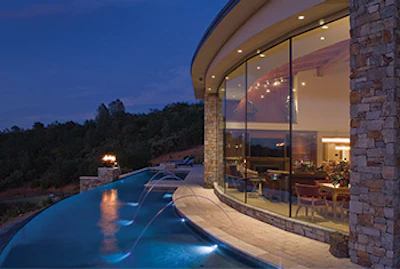 Category: Concrete Pools, Vanishing Edge (601 sq. ft. or more) By: Guiton's Pool Center, Redding, Calif.