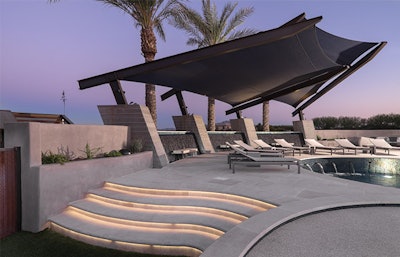 Photo courtesy of Shade Industries and Red Rock Pools and Spas