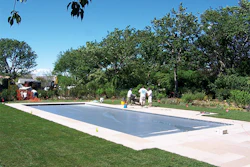 By opting for an auto pool cover instead of winterizing, the owner of this pool saw savings of 20 percent.
