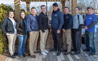 Left to Right: The Next Generation at All Seasons Pools, Orland Park, Ill. — Maggie Muniz, Melanie Brzozowski, Steve Smith, Larry Grening, Luis Perez, Tyler Mayhall, Josh Kopischke and Pat Seidelmann.