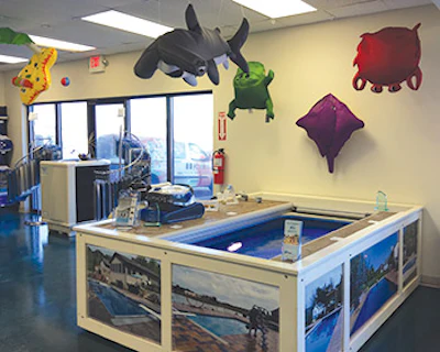 A display like this one helps draw attention in the retail environment.