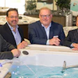 Master Spas Executives from left to right: Mike Rees, VP of Manufacturing; Nathan Coelho, VP of Engineering; Sam Badiac, Vice President; Bob Lauter, CEO; Terry Valmassoi, President; and Kevin Richards, VP of Marketing & Sales.