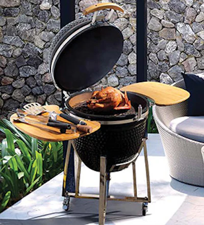 4 B 1018 Aq Cal Spas Kamado Smoker Grill Sm