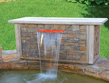 4 Q 1018 Aq Waterfall Creations Colorfall Countertop Sm