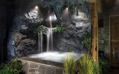 rock waterfall shower