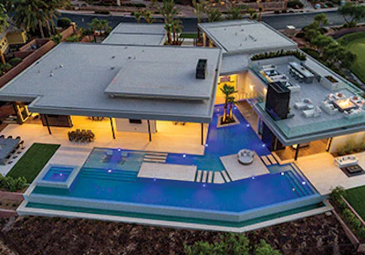 Category: Concrete, Geometric (601 sq. ft. or more) By: California Pools, San Clemente, Calif. (Click to enlarge)
