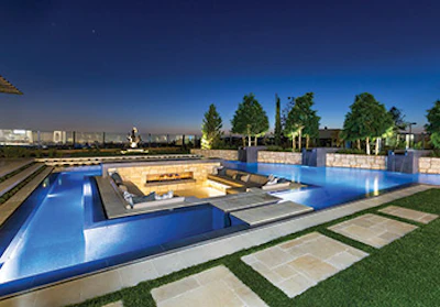 Category: Concrete, Geometric (601 sq. ft. or more) By: Splash Pools & Construction, Chino, Calif. (Click to enlarge)