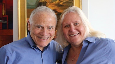 Christine Schaeffer with Leroy Hood, co-founder of ISB and widely considered the father of systems biology.