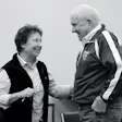 Paulette Pitrak speaks with Tom Doran of Adirondack Pools at NESPA’s 2008 Congress of Committees.