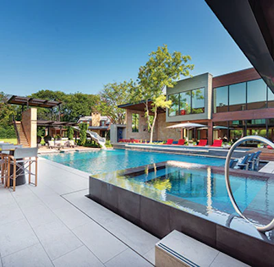 Category: Concrete, Geometric, (601 sq. ft. or more) By: Pool Environments, Plano, Texas