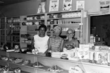 My grandma Lindy on the right, 1962 retail store.