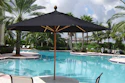 The Sunny Baker San Marco umbrella from Fiberlite Umbrellas is made of woodgrain fiberglass and is available in a number of colors.