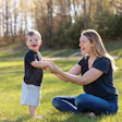 Holden Raupp and his mother, Caitlin Raupp, marketing director at Only Alpha Pool Products.